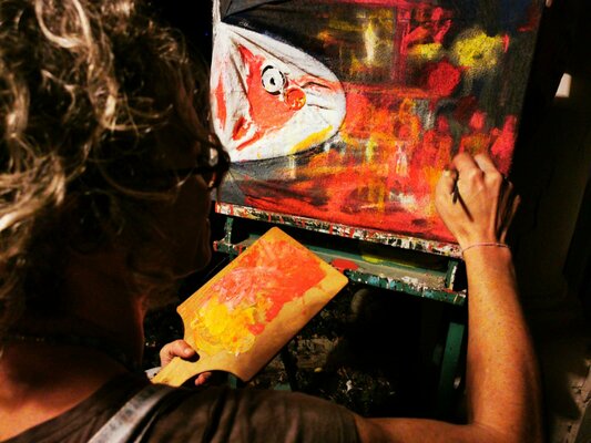 Carolina Moretti in the Studio
