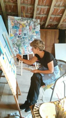 Catherine Sénéchal in the Studio