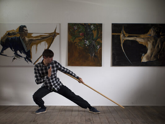 Oleksii Gnievyshev in the Studio