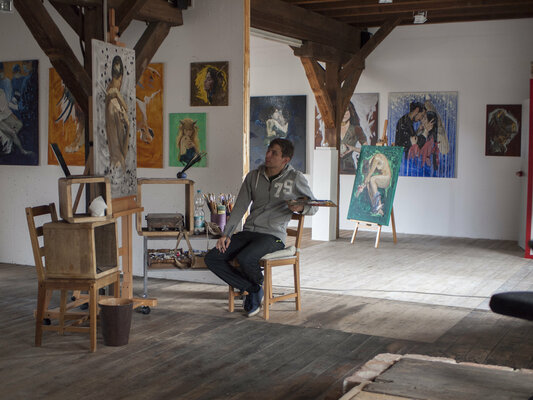 Oleksii Gnievyshev in the Studio