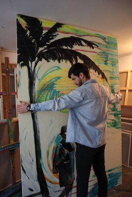 Yaroslav Yasenev in the Studio: Art is my life , art is my air . One day in my beautiful studio