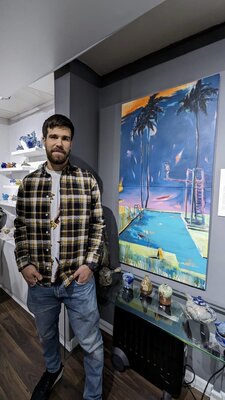Yaroslav Yasenev in the Studio: Opening of Winter Show in Collect Art Gallery in Lymm