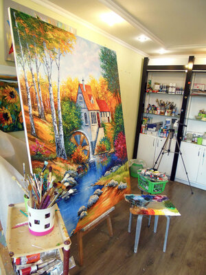 Olha Darchuk in the Studio