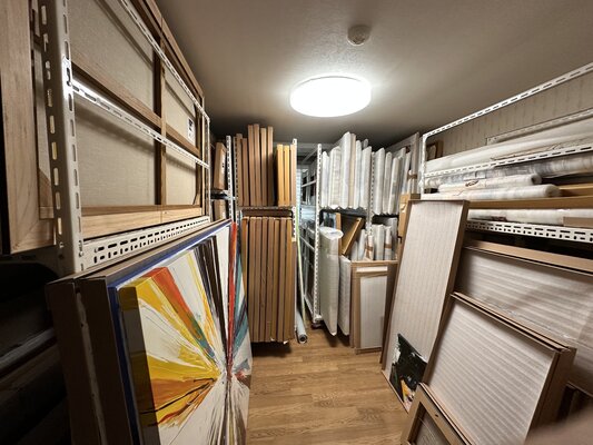 Min seok Kang in the Studio: an art storage room