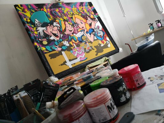 Eddy Vitalone im Studio: Work in progress.
