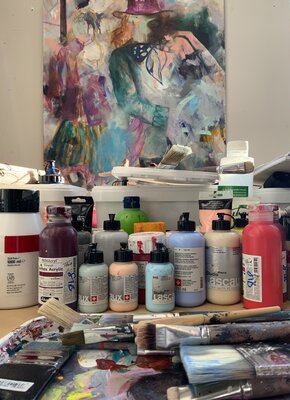 Susana Infurna Buscarino in the Studio