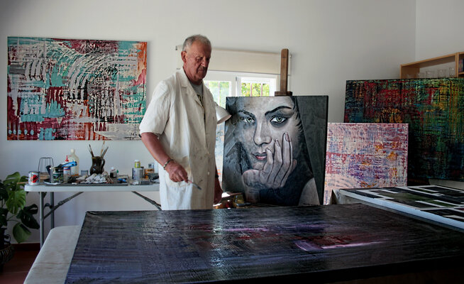 Luis Miguel Aparisi im Studio: VISTA INTERIOR DEL ESTUDIO DE PINTURA
