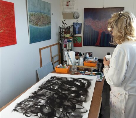Andrée Cazin in the Studio: Dans mon atelier au travail !