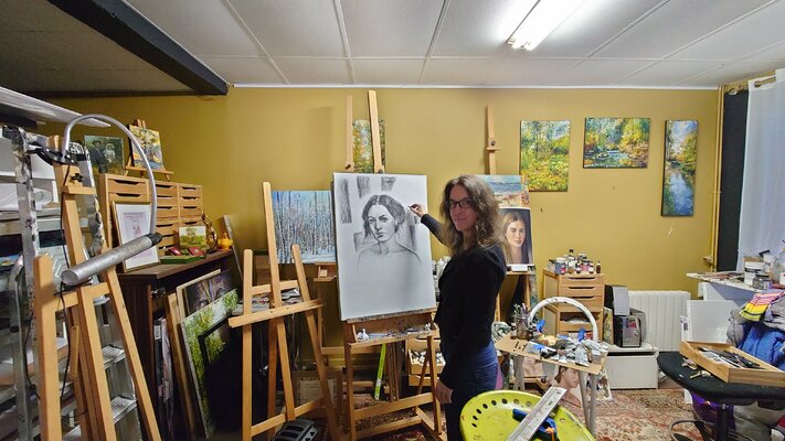 Nathalie Jaguin in the Studio