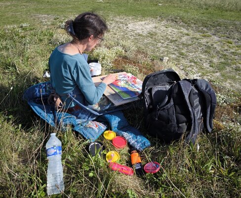 Nathalie Jaguin in the Studio: Plein air painting sur l'île de Batz