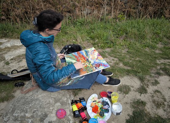Nathalie Jaguin in the Studio: Plein air painting sur l'île de Batz