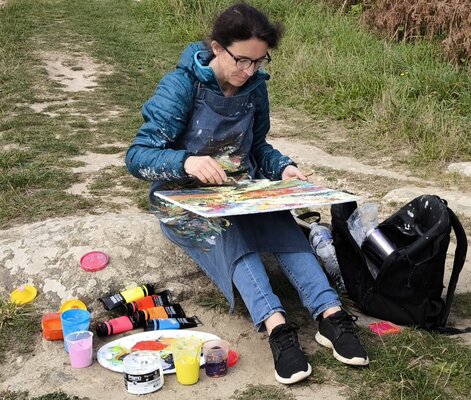 Nathalie Jaguin in the Studio: Plein air painting sur l'île de Batz