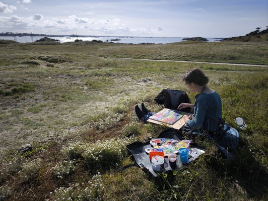 Nathalie Jaguin in the Studio: Plein air painting sur l'île de Batz