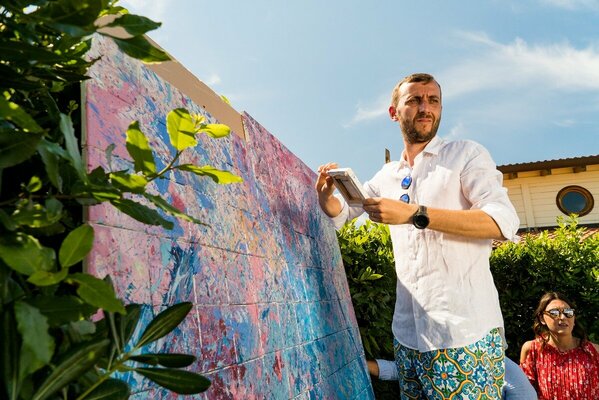Antonio Lucarelli in the Studio