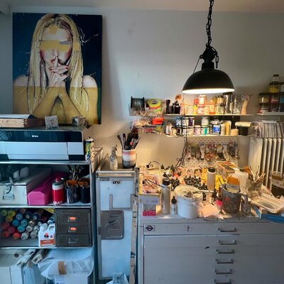 Astrid Stöfhas in the Studio