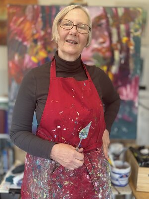 Sylvia Paul in the Studio