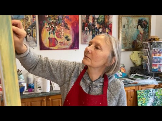 Sylvia Paul in the Studio