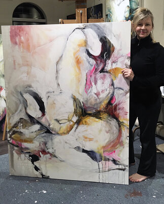 Jeanette Jarville in the Studio