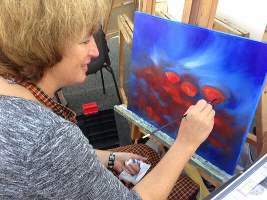 Axelle Bosler in the Studio: Travail au pinceau