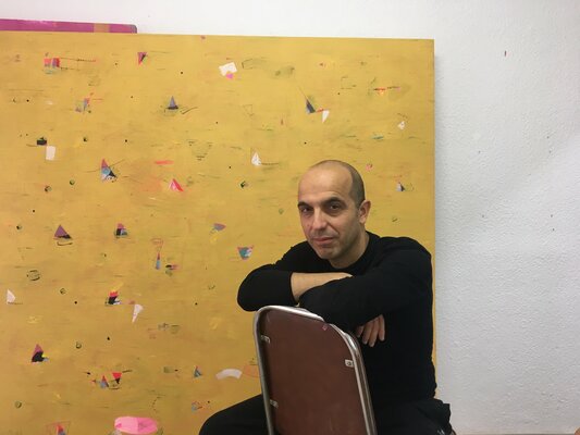 Ángel Celada in the Studio