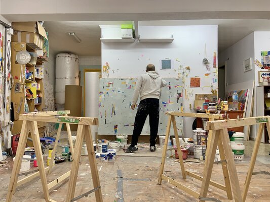 Ángel Celada in the Studio