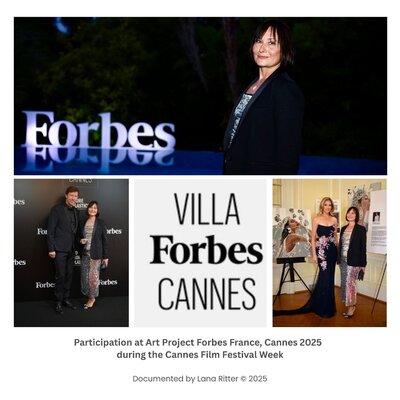 Lana Ritter in the Studio: Honored to be invited and present my artworks in such an incredible place. Art Project Forbes (FR) 2025
