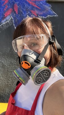 Lana Ritter in the Studio: Working on the first street art work