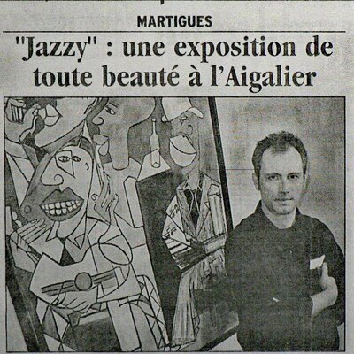 Richard Boigeol in the Studio: EXPO  SALLE  L'AIGALIER   MARTIGUES  PACA  FRANCE  2002