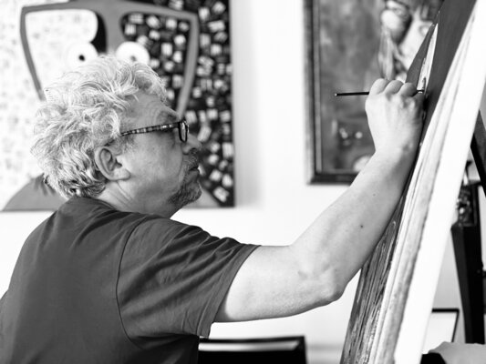 Mikhail Baranovskiy in the Studio