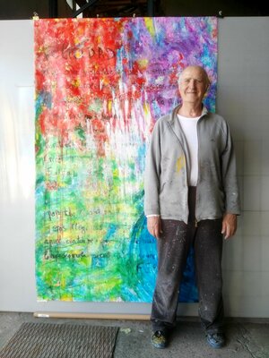 JOAN PARRAMON in the Studio: 2017 Felicidad. Obra terminada para la serie Es por el paradigma que estoy aqui.