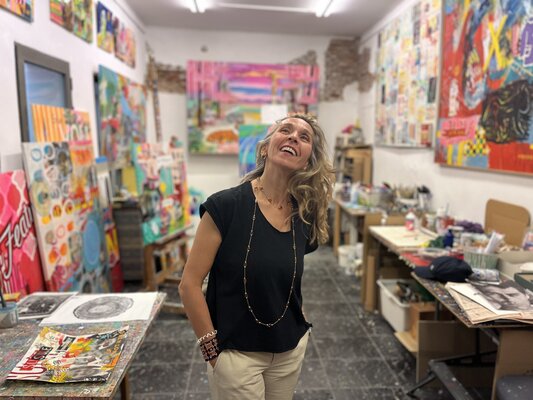 María Burgaz in the Studio
