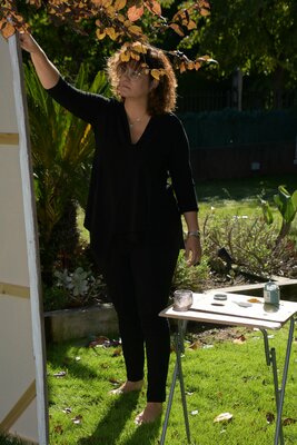 Esther Tenedor in the Studio