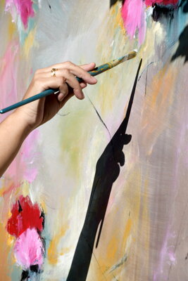 Esther Tenedor in the Studio