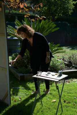 Esther Tenedor in the Studio