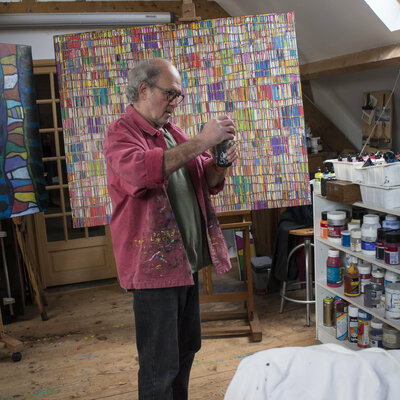 Marc Laffolay in the Studio: Atelier peinture - Painitng studio