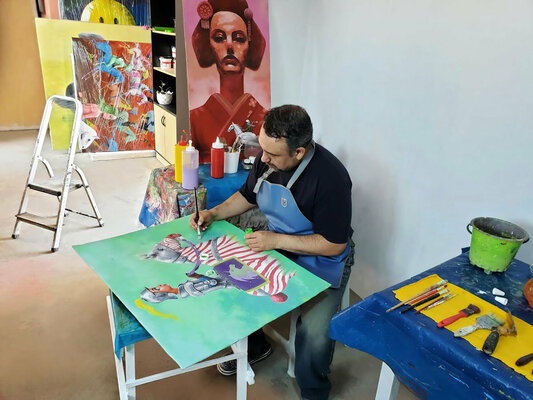 Mario Chumpitazi in the Studio