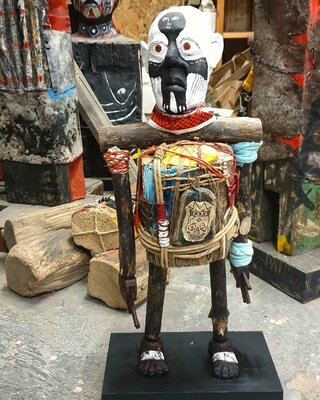 Marc Rayner in the Studio: "My name is...." one of 40 new sculptures.