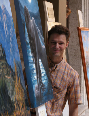 Marco Busoni in the Studio: Me at an exhibition in Milan