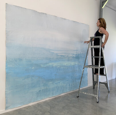 Kathleen Rhee in the Studio: New  minimalist large scale abstract