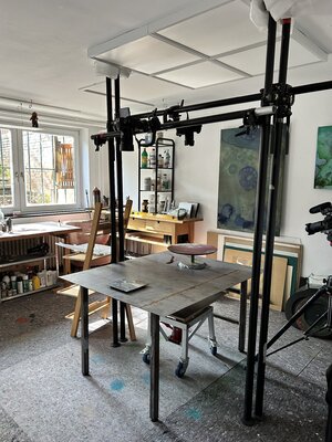 Ulea Wesemeyer in the Studio: Stopmotion Aufnahmen- die Entstehung eines Stahlbildes- Part 1 der Entstehung des Films über die Künstlerin Ulea Wesemeyer