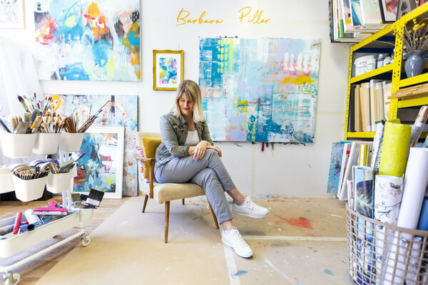 Barbara Piller in the Studio: Barbara Piller in her studio
