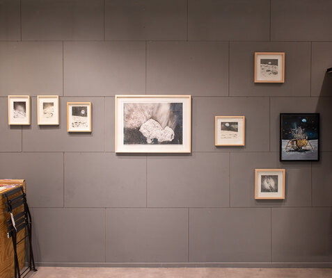 Anne Wölk in the Studio: Installation view, Solo Show at artspring PopUp Store, Gallery of Open Studio Festival, 2022