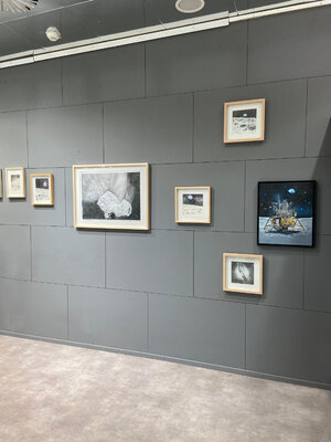Anne Wölk in the Studio: Installation view, Solo Show at artspring PopUp Store, Gallery of Open Studio Festival, 2022