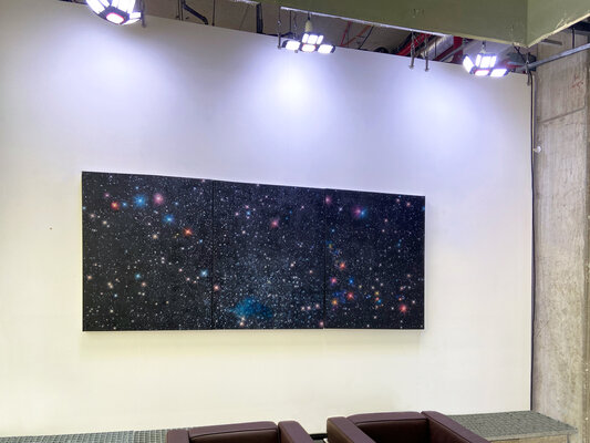 Anne Wölk in the Studio: The Great Silence, 2022, 100 x 240 cm, Öl auf Leinwand