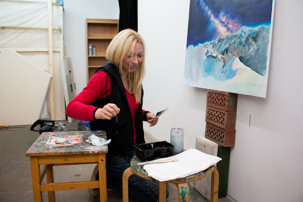 Anne Wölk in the Studio: Former Studio of Anne Wölk, Amalienpark 4 Berlin
