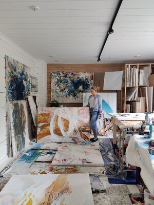 Lotta Sirén in the Studio