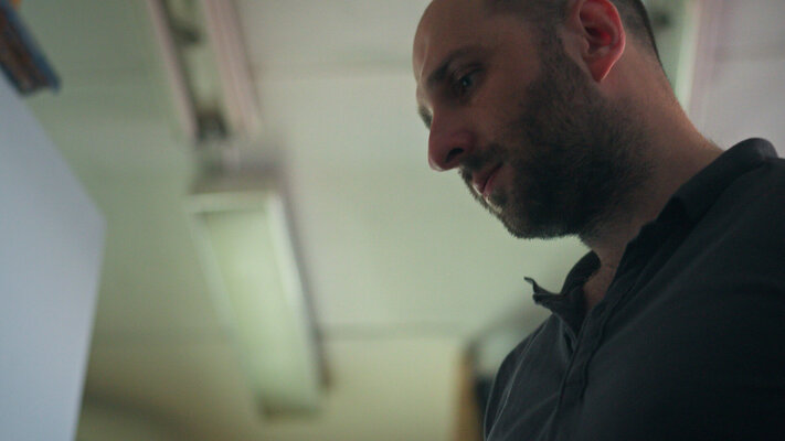Sergei Chernyakovsky in the Studio