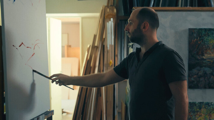 Sergei Chernyakovsky in the Studio