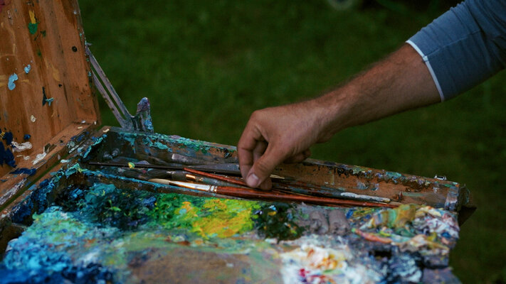Sergei Chernyakovsky in the Studio
