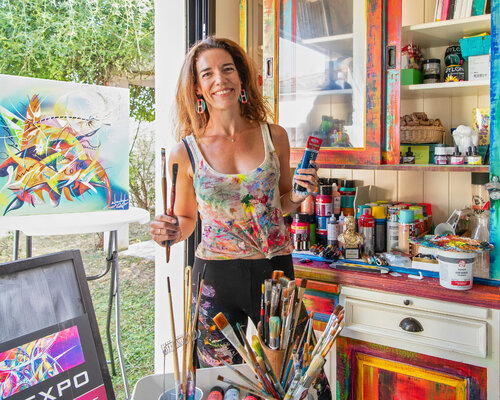 Sandrine Langlade in the Studio: Coulisses de L'atelier Langlade - Peinture contemporaine (Toulouse)